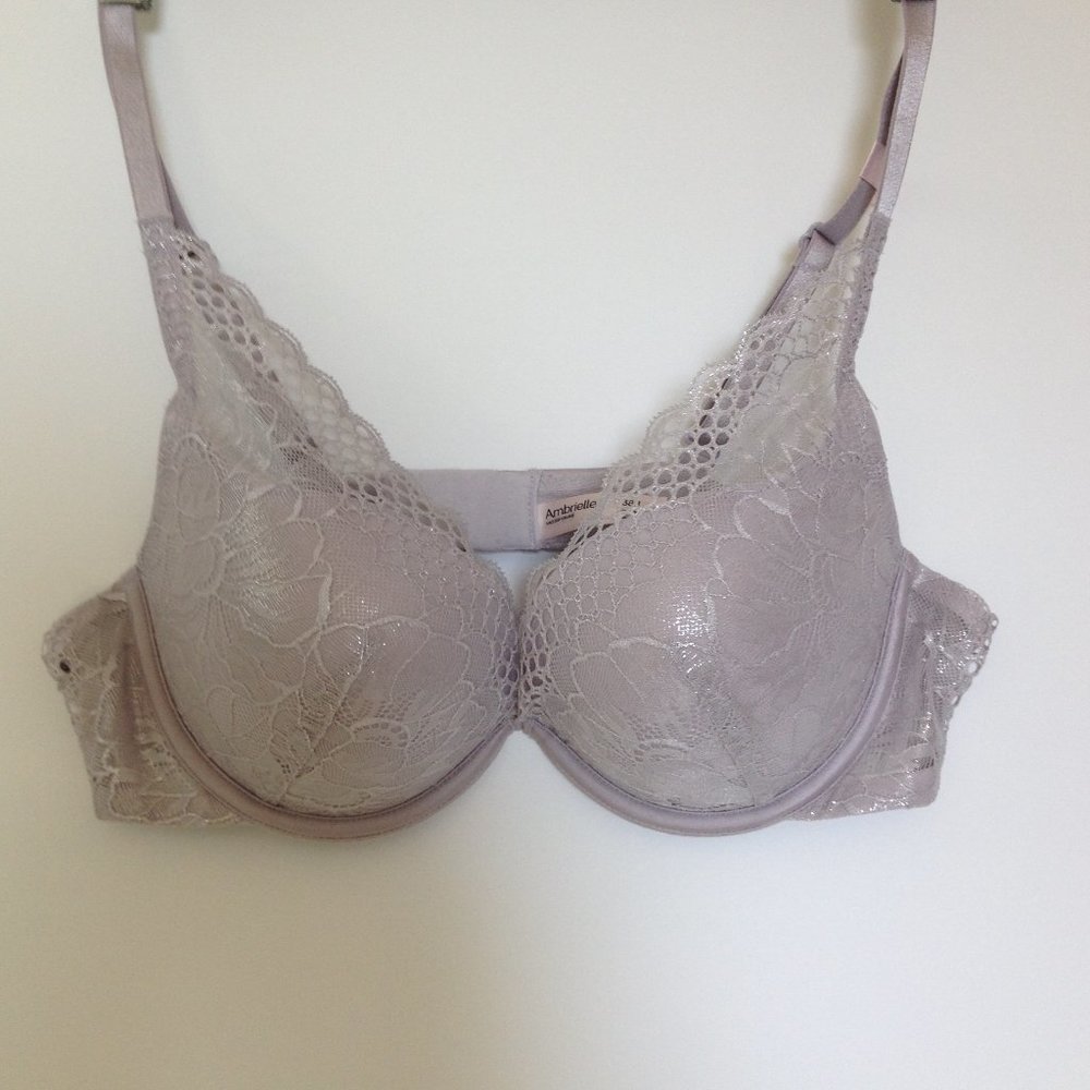 Ambrielle  Lace Deep Plunge Bra